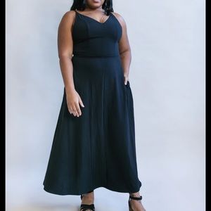 Field Day Apparel Meadow Dress in black rayon crepe. Brand new never worn.